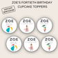 40th Birthday Cupcake Toppers Woman