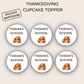 Thanksgiving Cupcake Topper