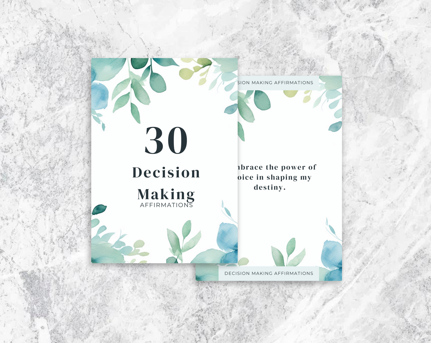 30 Decision Making Affirmation Cards
