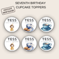 7th Birthday Cupcake Toppers Girl