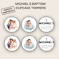Baptism Cupcake Topper Boy