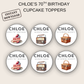 70th Birthday Cupcake Toppers Girl