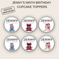 9th Birthday Cupcake Toppers Girl