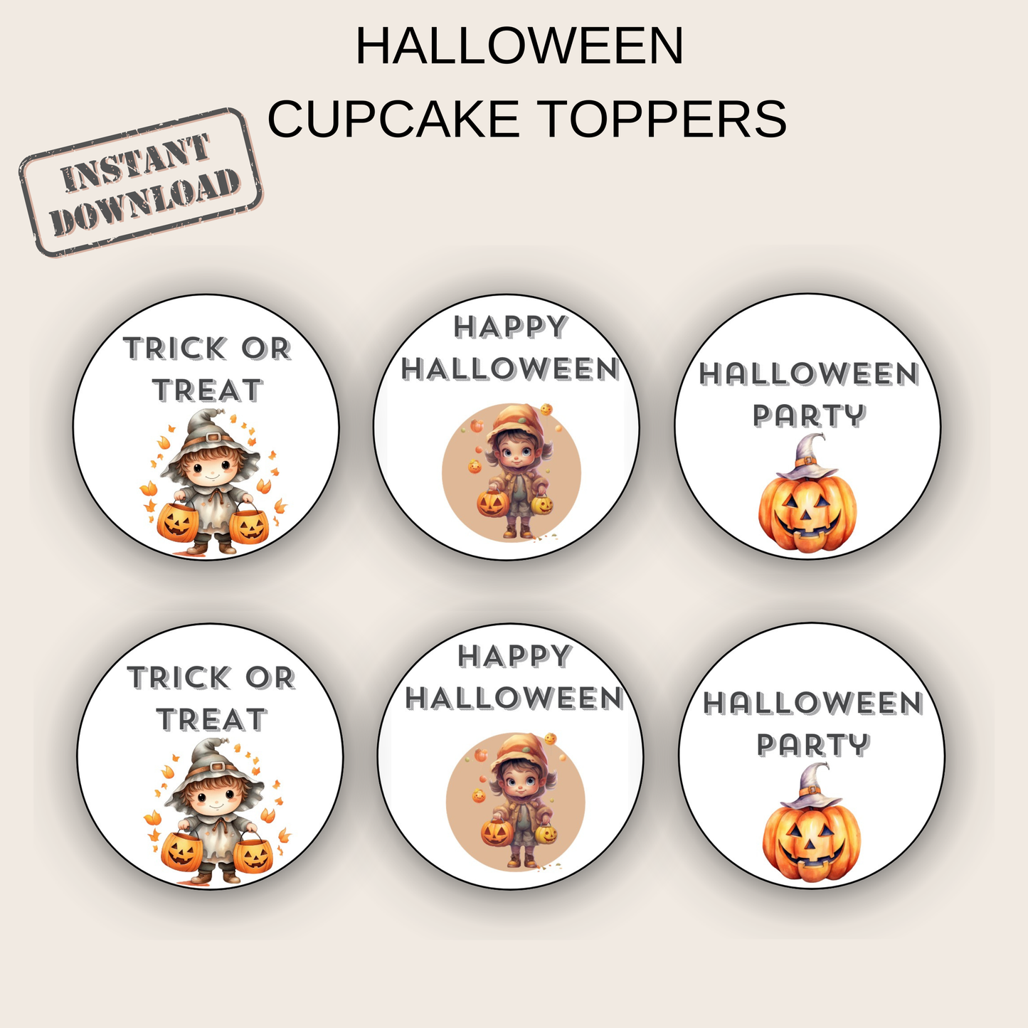 Halloween Cupcake Toppers