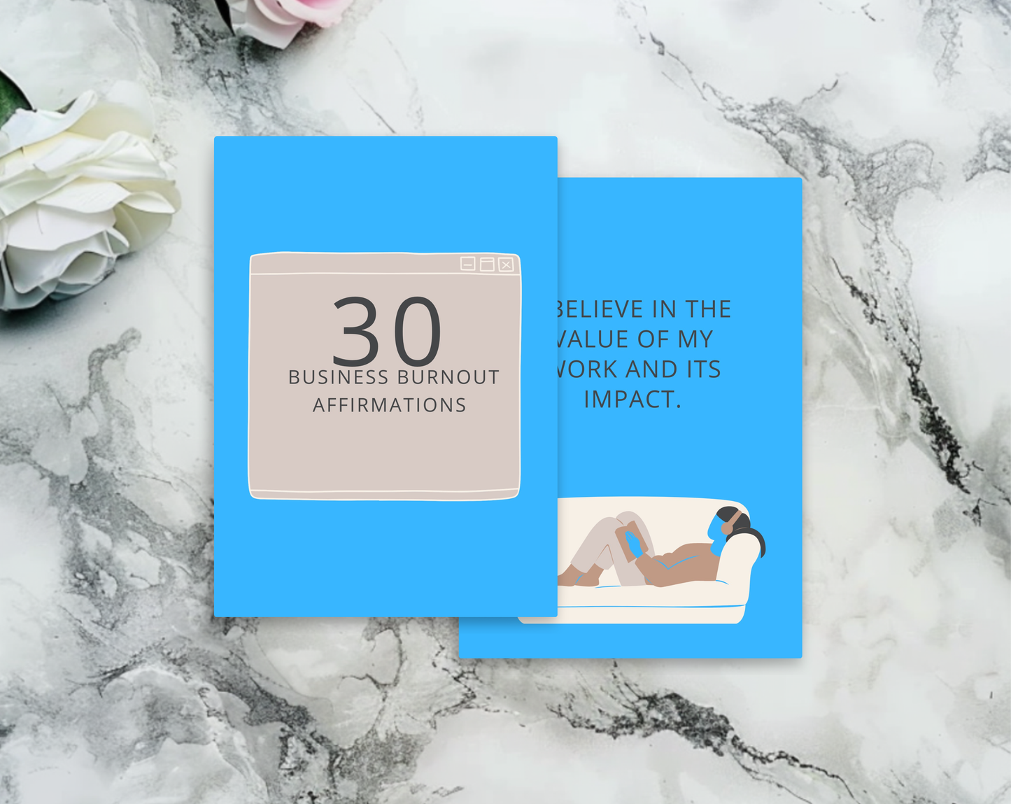 30 Business Burnout Affirmation Cards