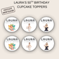 50th Birthday Cupcake Toppers Woman