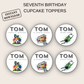 7th Birthday Cupcake Toppers Boy
