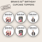 50th Birthday Cupcake Topper Man