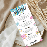 14th Birthday Menu