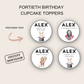 40th Birthday Cupcake Toppers Man