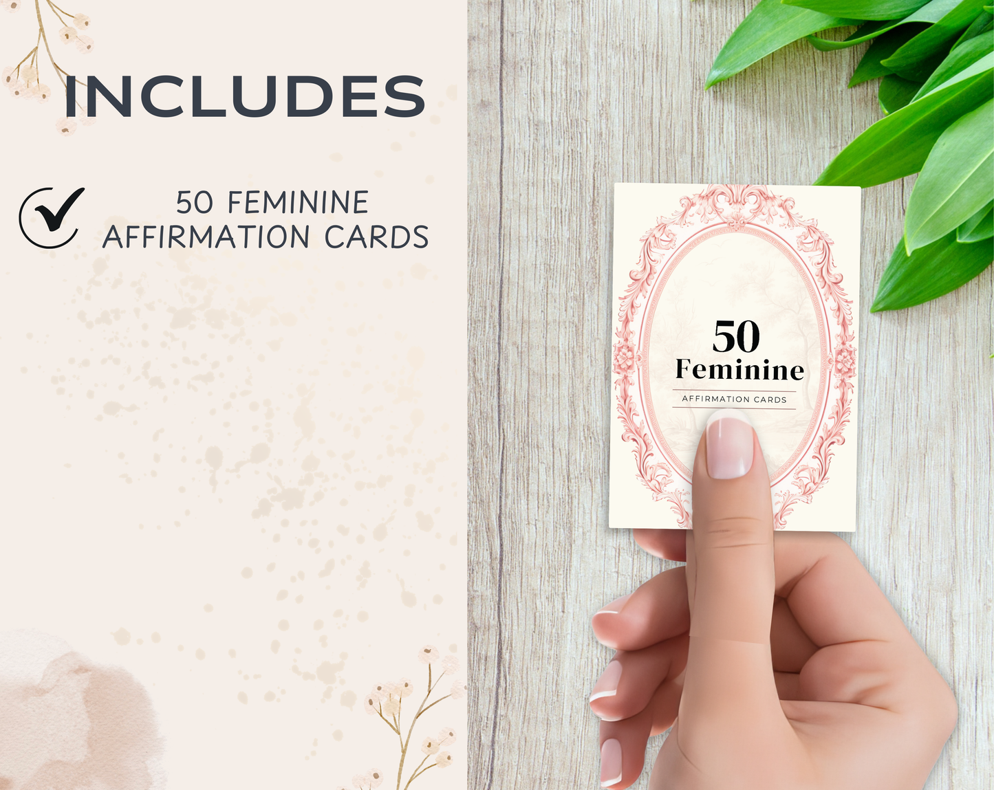 50 Feminine Affirmation Cards