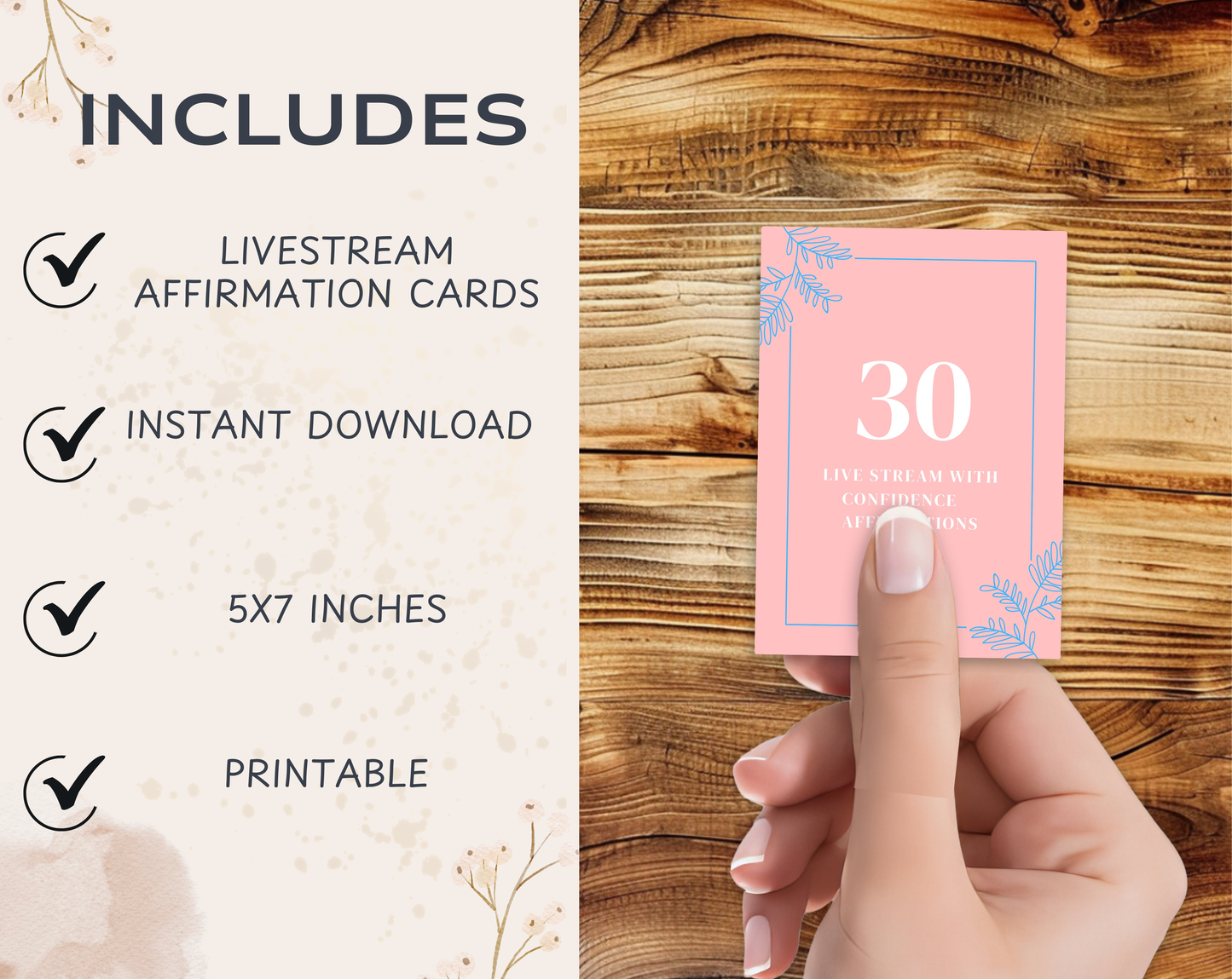 30 Streamer Affirmation Cards