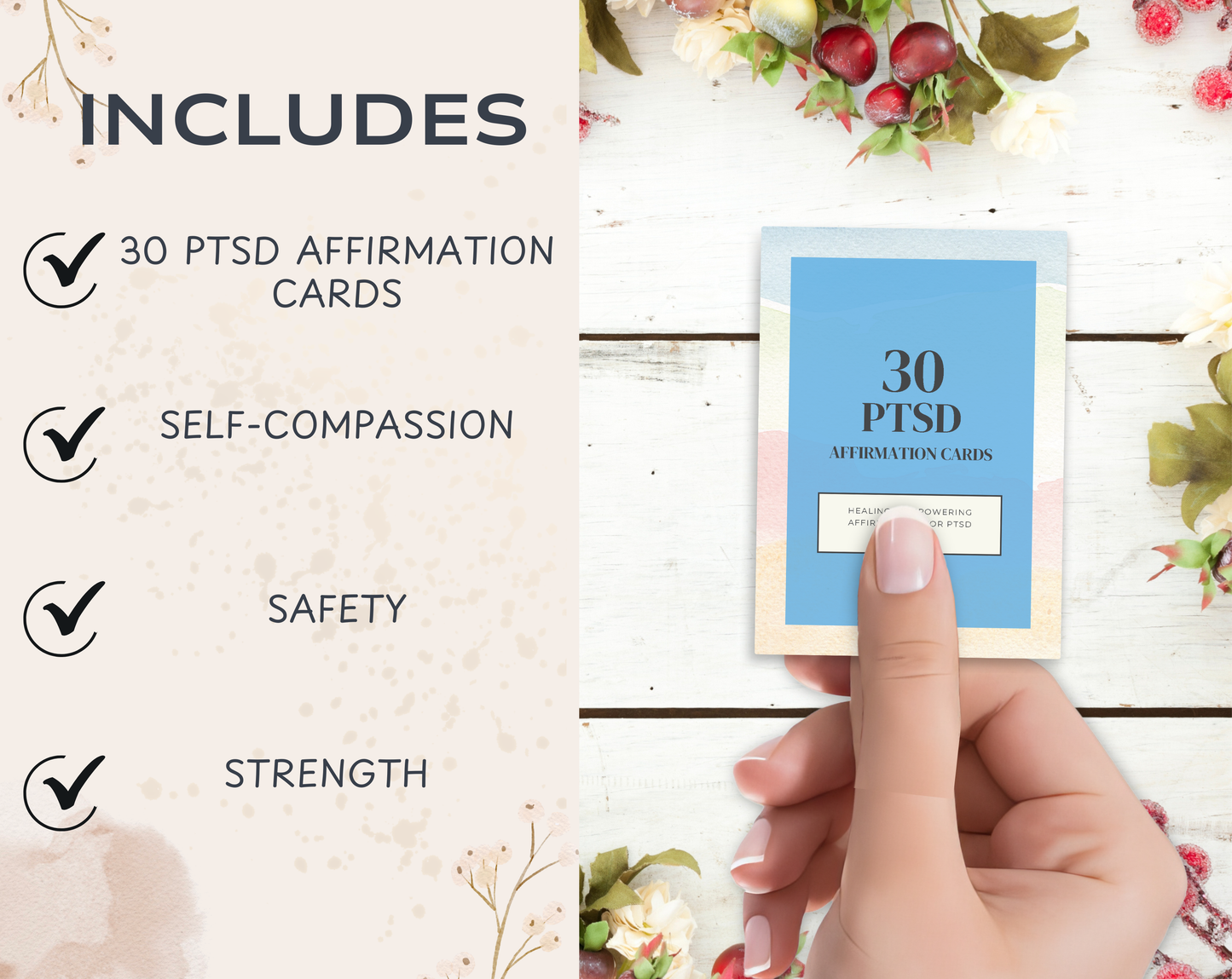 30 PTSD Affirmation Cards