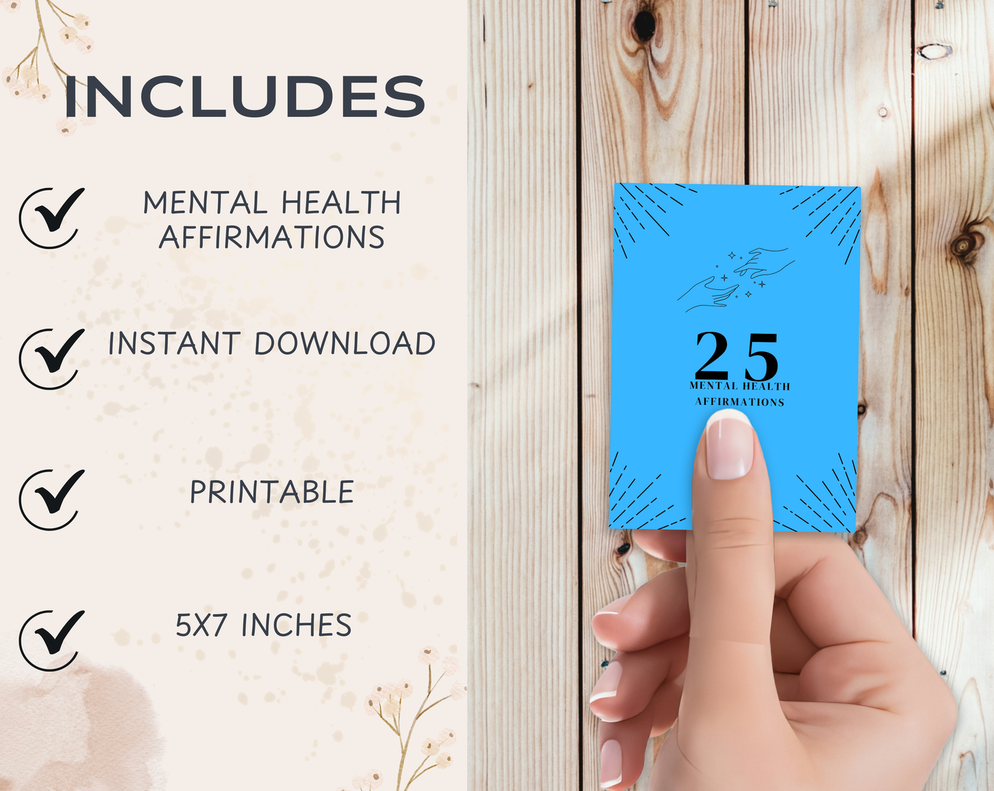 25 Mental Health Affirmation Cards