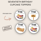 70th Birthday Cupcake Toppers Man