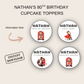 80th Birthday Cupcake Toppers Man