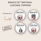 50th Birthday Cupcake Topper Man