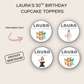 50th Birthday Cupcake Toppers Woman