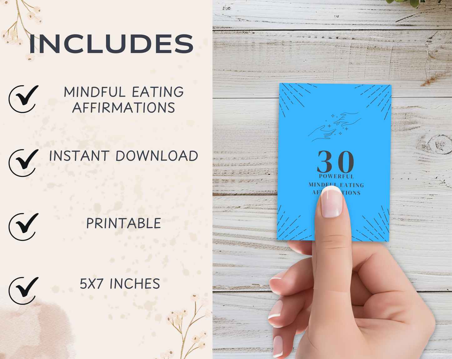 30 Mindful Eating Affirmation Cards