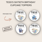 60th Birthday Cupcake Toppers Girl