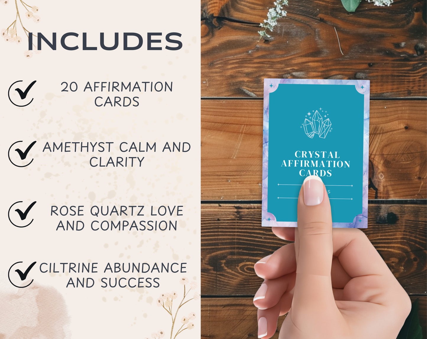 Crystal Affirmation Cards