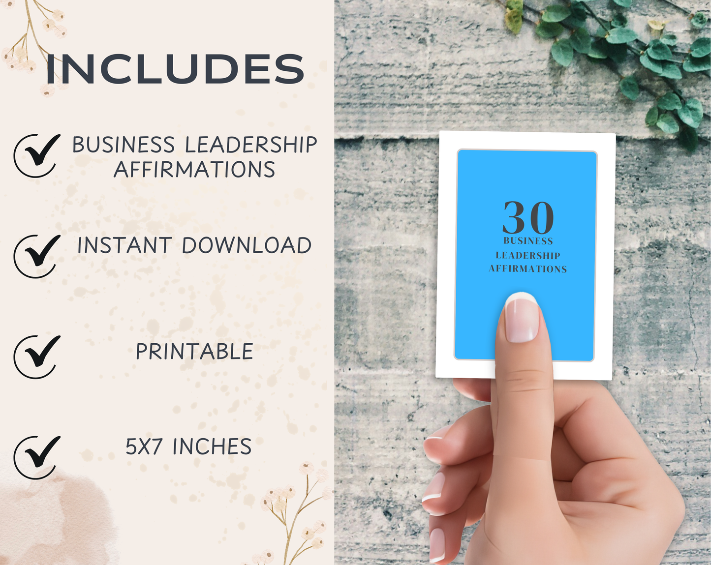 30 Business Leadership Affirmation Cards