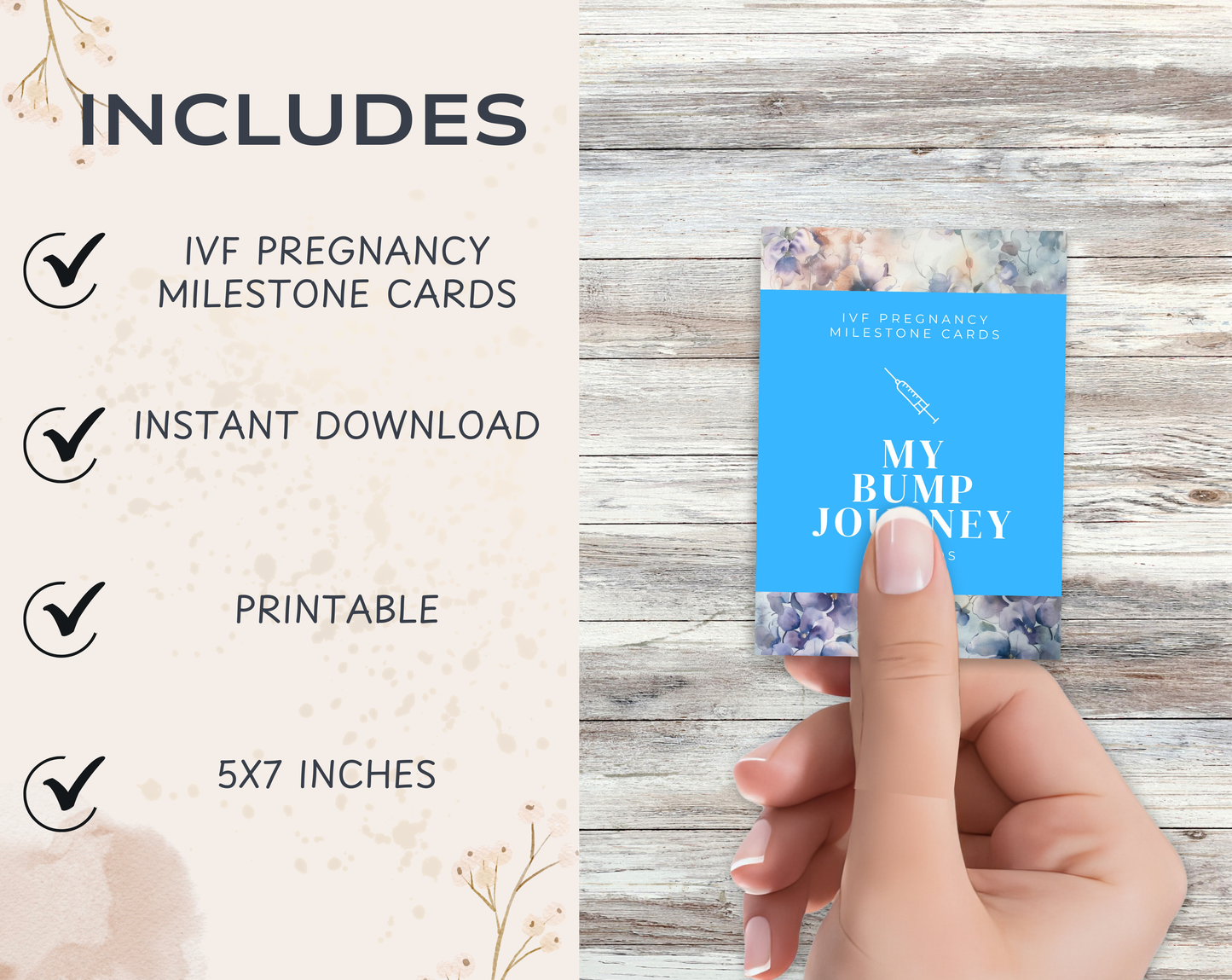 40 IVF Pregnancy Milestone Cards