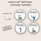 60th Birthday Cupcake Toppers Man