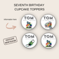 7th Birthday Cupcake Toppers Boy