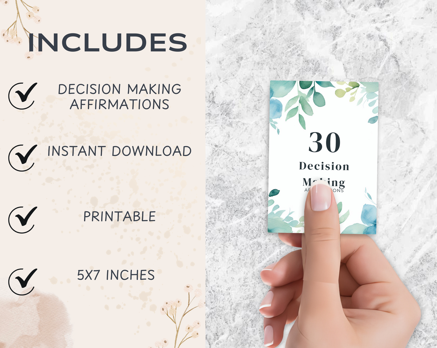 30 Decision Making Affirmation Cards