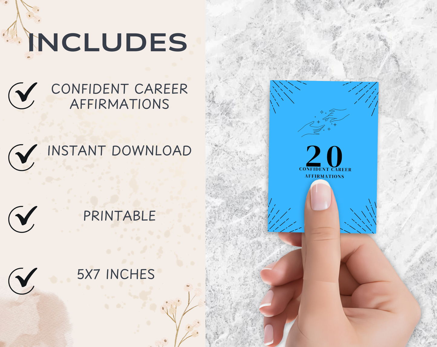 20 Confident Career Affirmation Cards