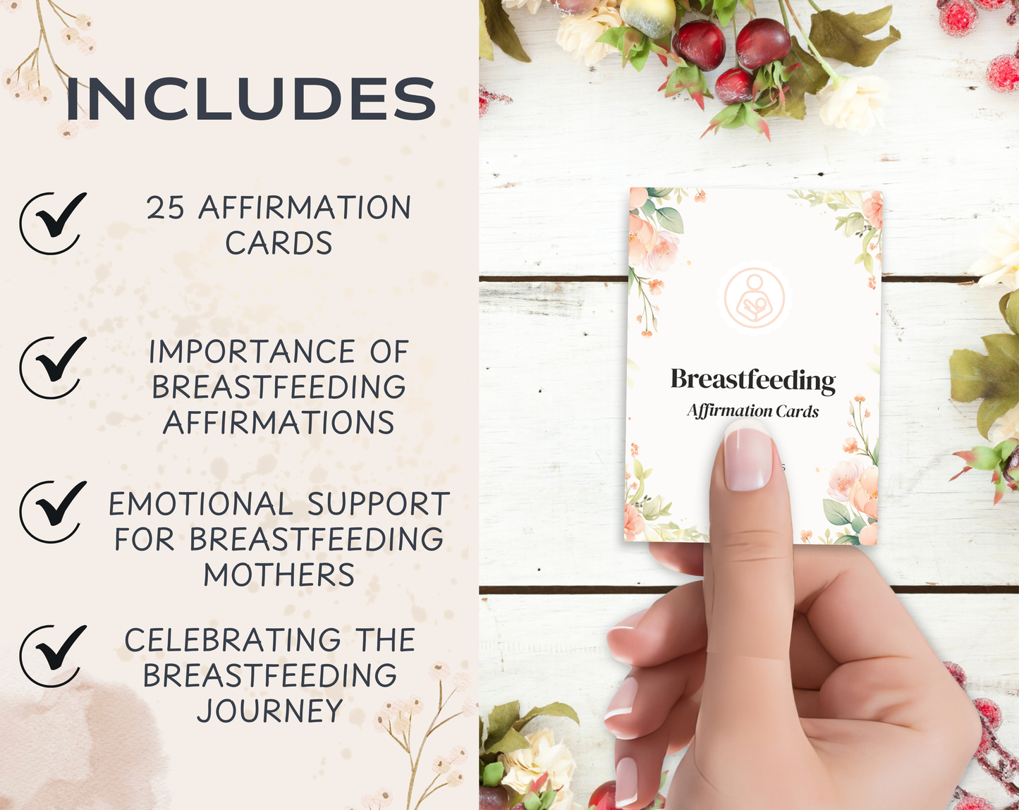 25 Breastfeeding Affirmation Cards