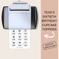 60th Birthday Cupcake Toppers Girl
