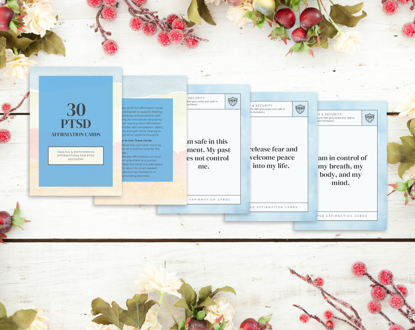 30 PTSD Affirmation Cards