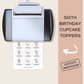 6th Birthday Party Cupcake Toppers Girl
