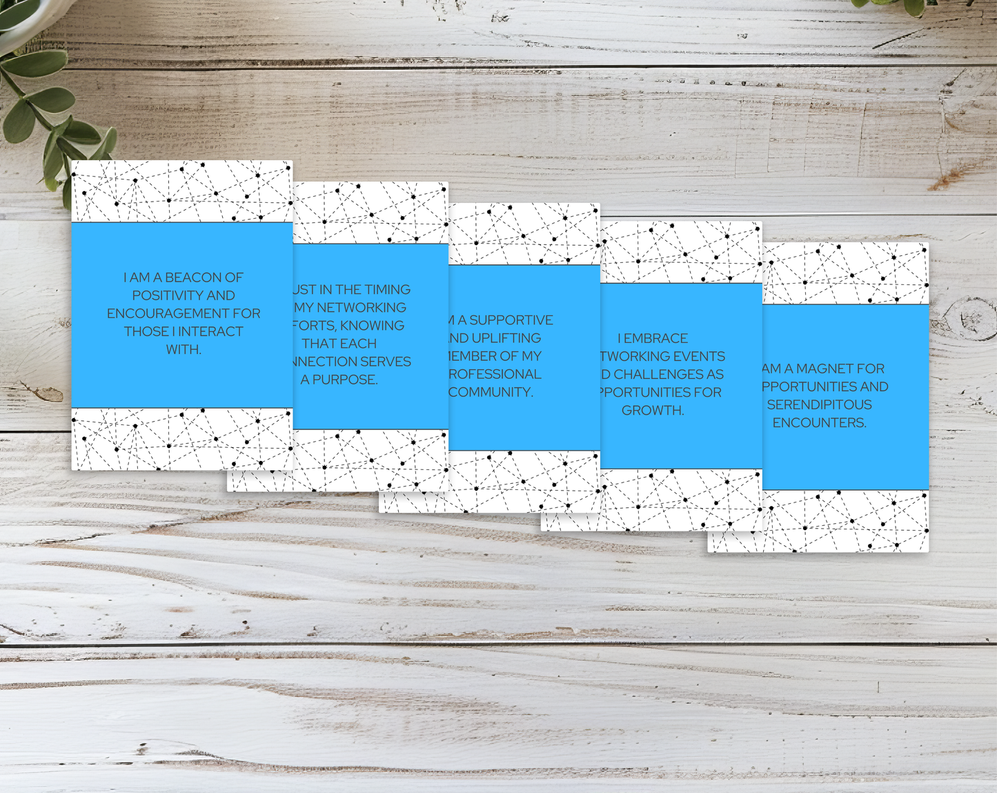 30 Networking Affirmation Cards