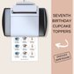 7th Birthday Cupcake Toppers Girl