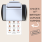 70th Birthday Cupcake Toppers Girl