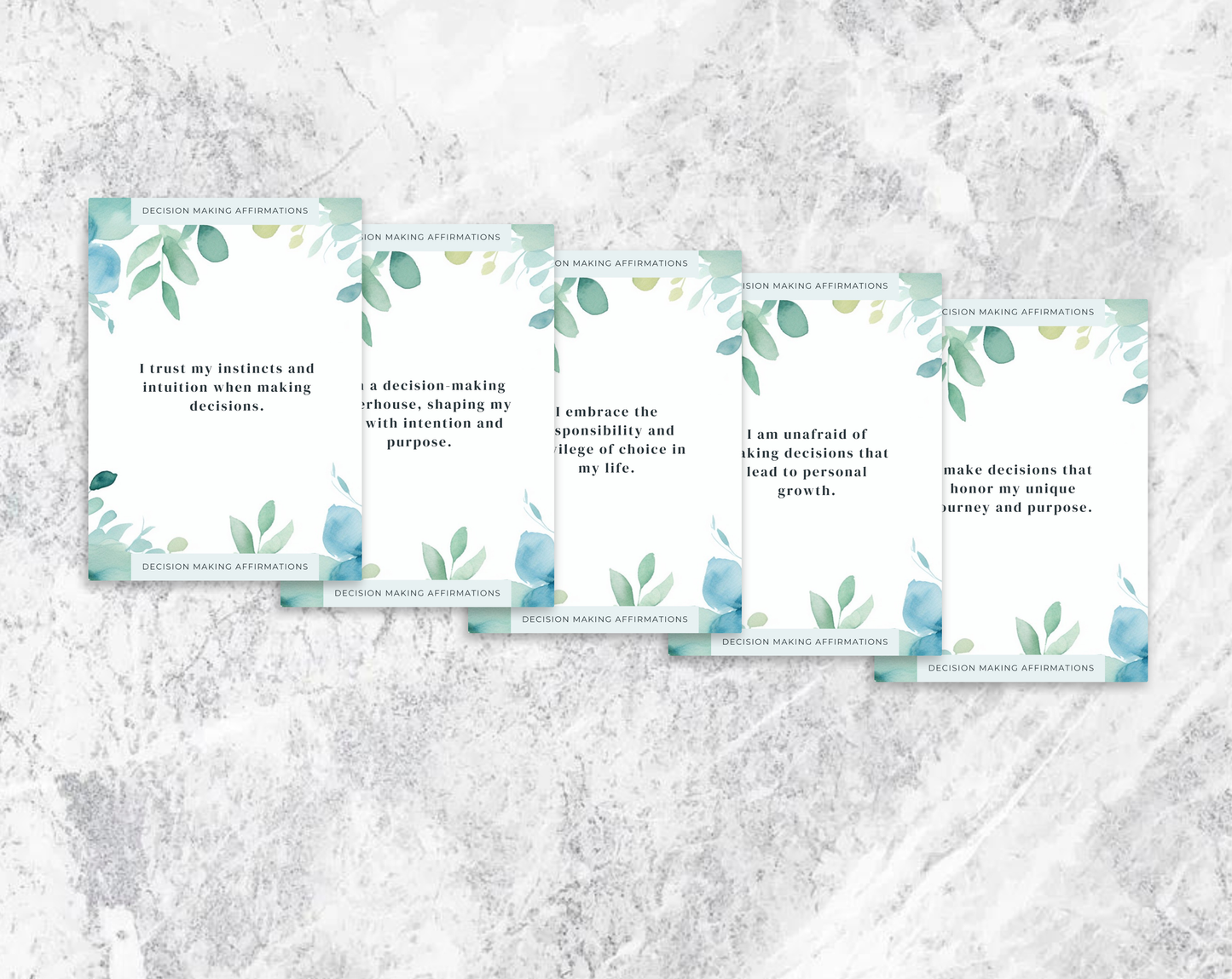 30 Decision Making Affirmation Cards
