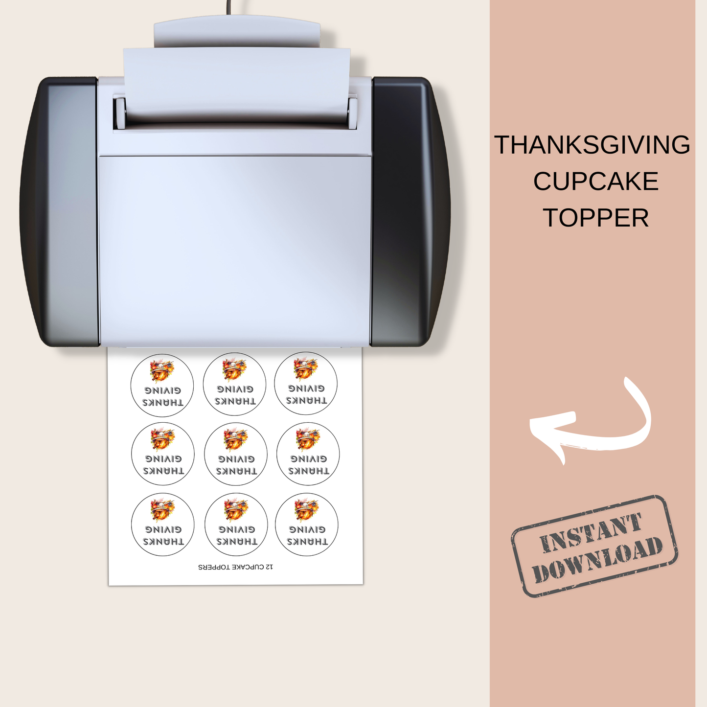 Thanksgiving Cupcake Topper