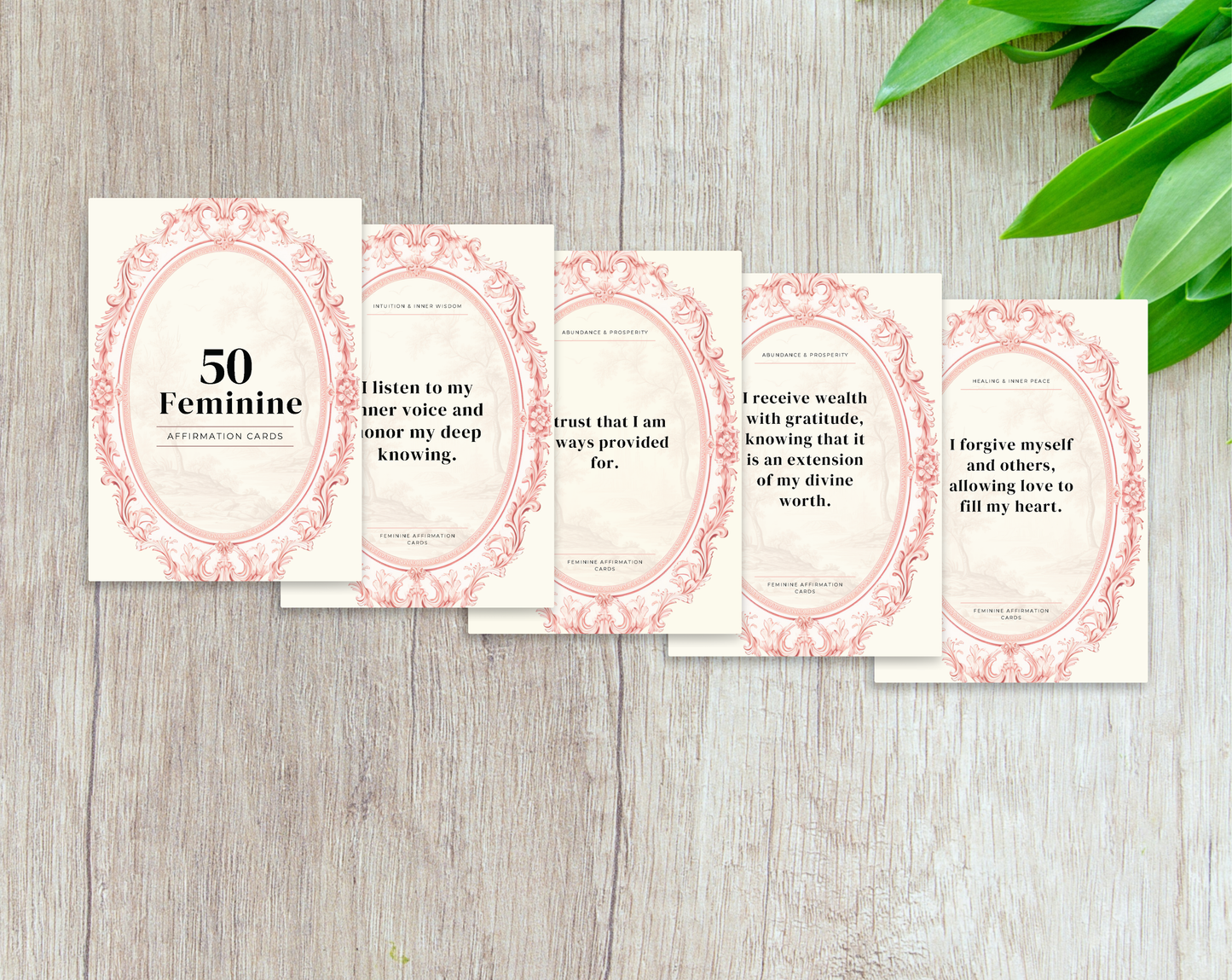 50 Feminine Affirmation Cards