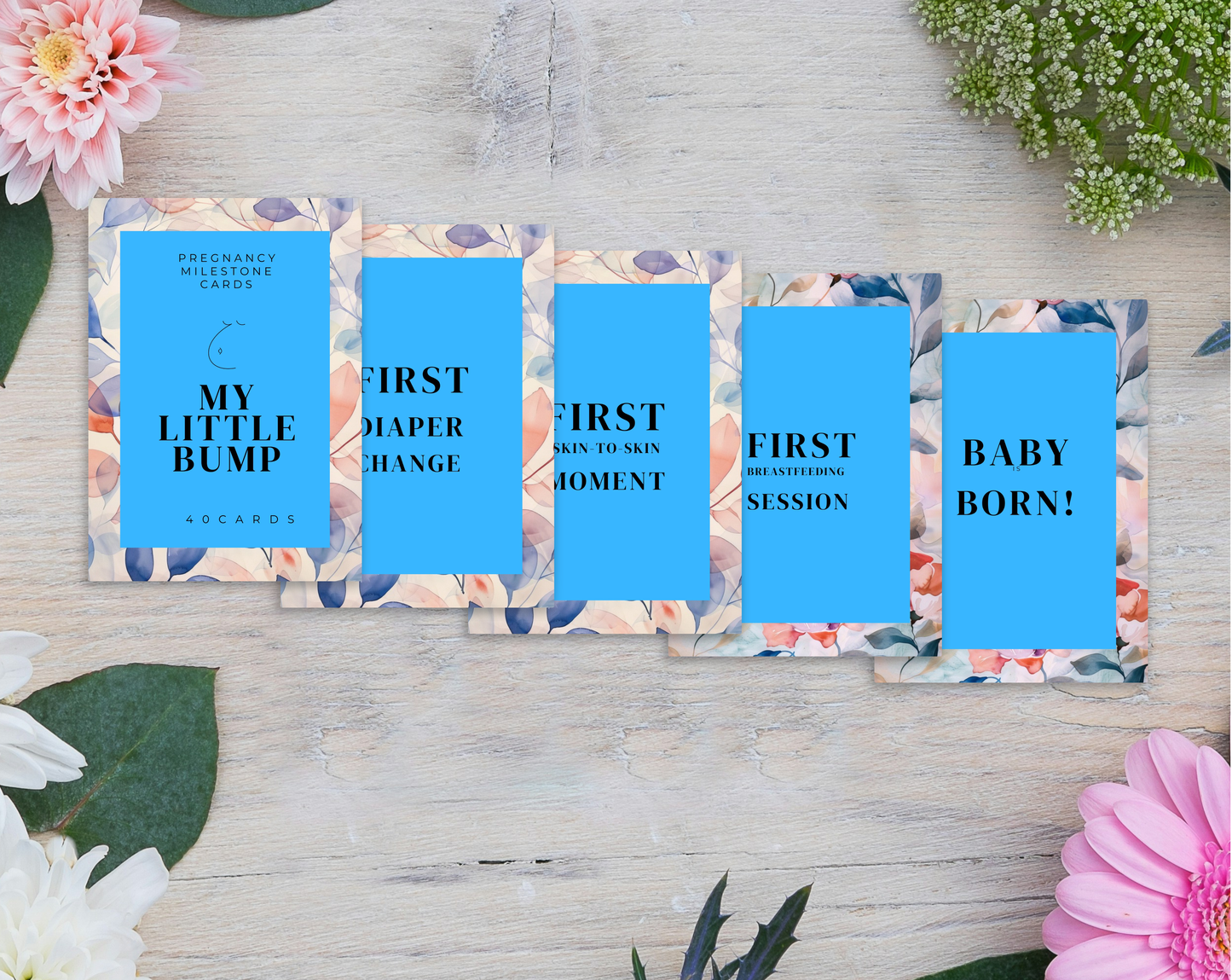 40 Pregnancy Milestone Cards