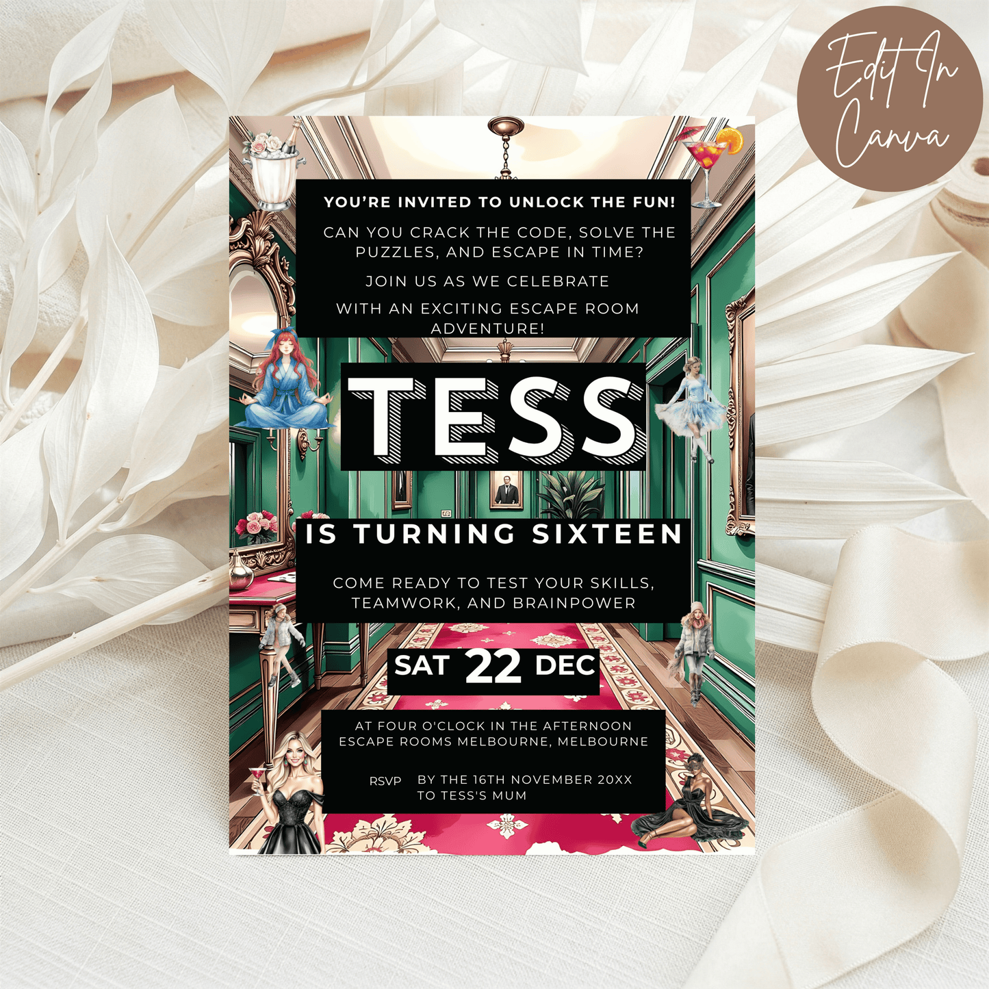 16th Birthday invitation