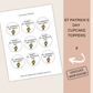 St Patrick's Day Cupcake Toppers