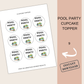 Pool Party Cupcake Topper