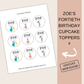 40th Birthday Cupcake Toppers Woman