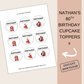 80th Birthday Cupcake Toppers Man