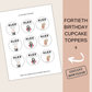 40th Birthday Cupcake Toppers Man