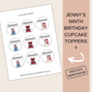 9th Birthday Cupcake Toppers Girl