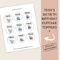60th Birthday Cupcake Toppers Girl